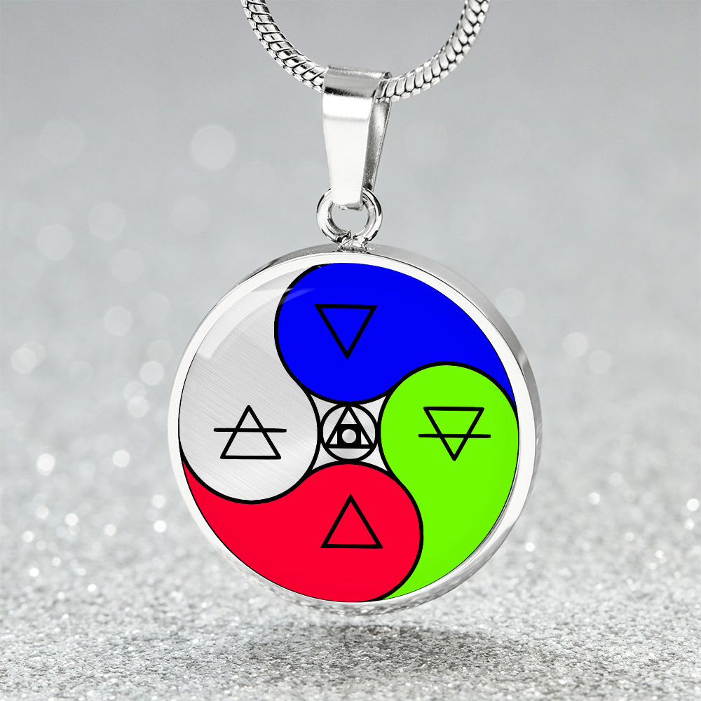 Alchemist Necklace - Silver Stainless Steel Charm pendant