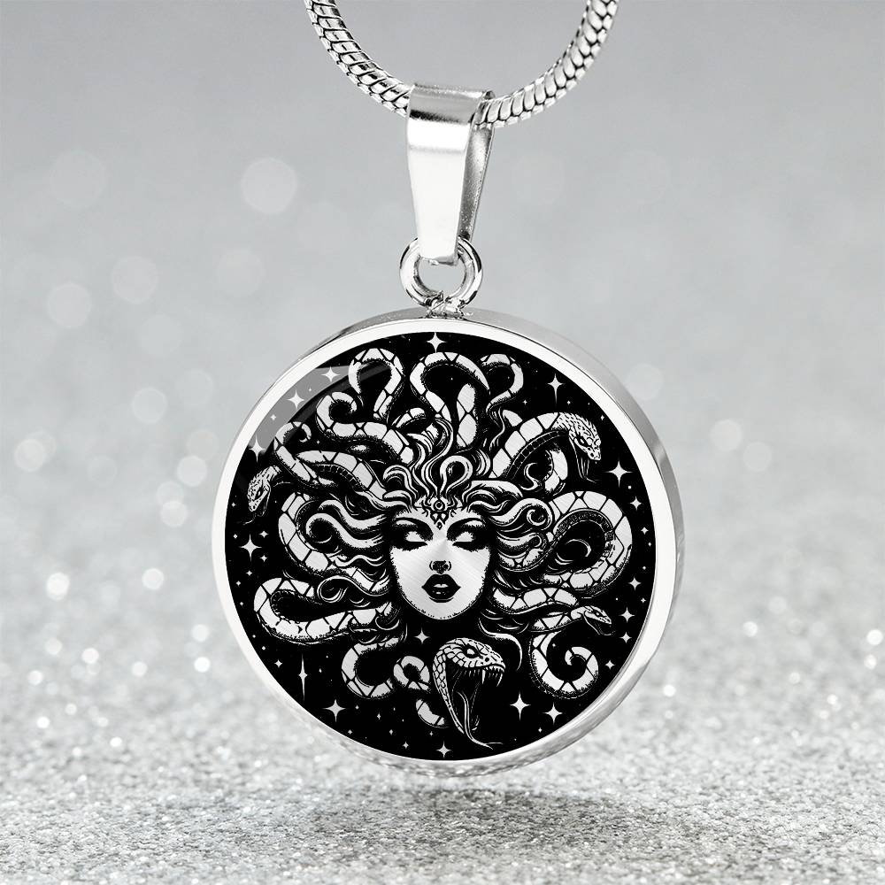 Medusa Necklace - Silver Stainless Steel Charm Pendant