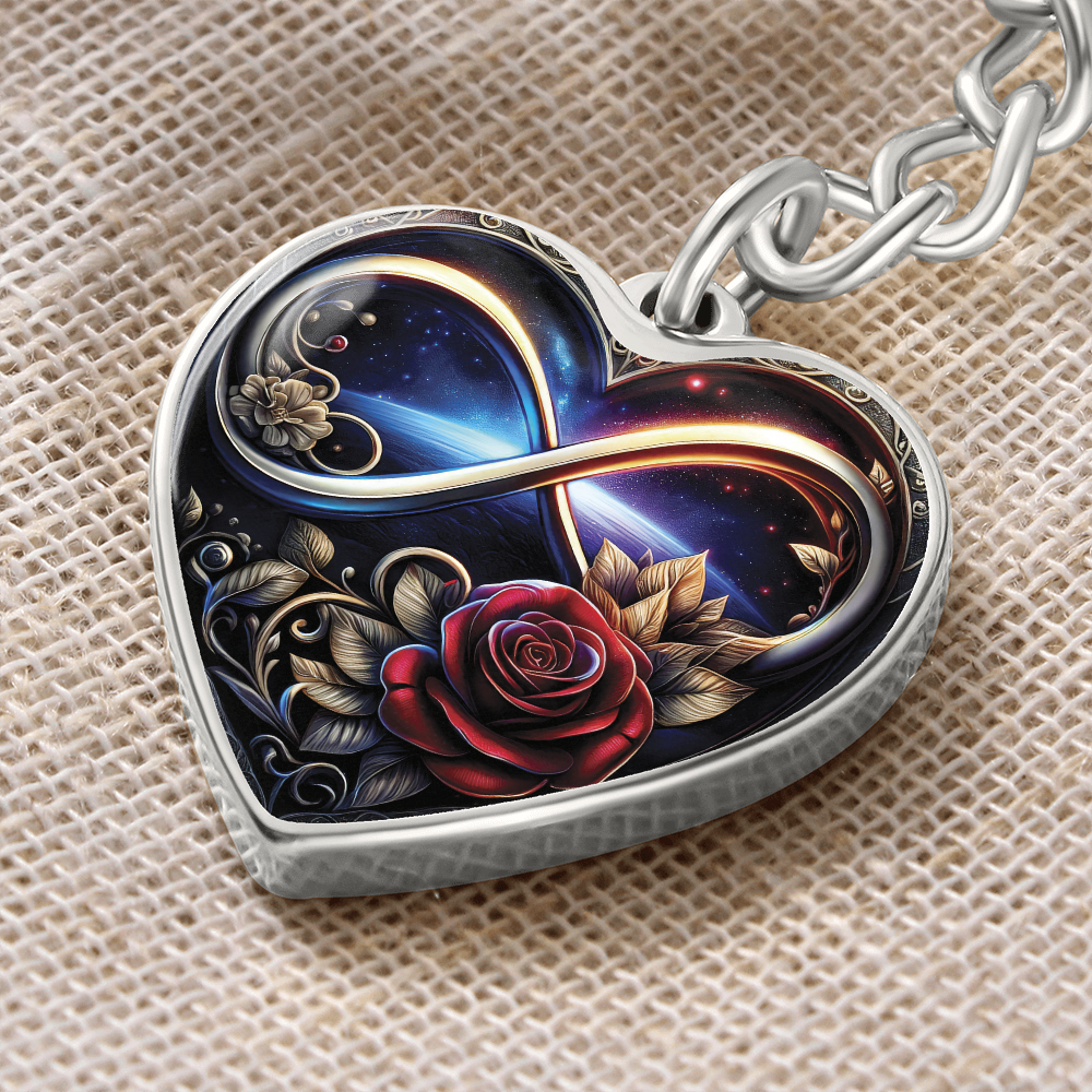 Infinity Rose Keychain