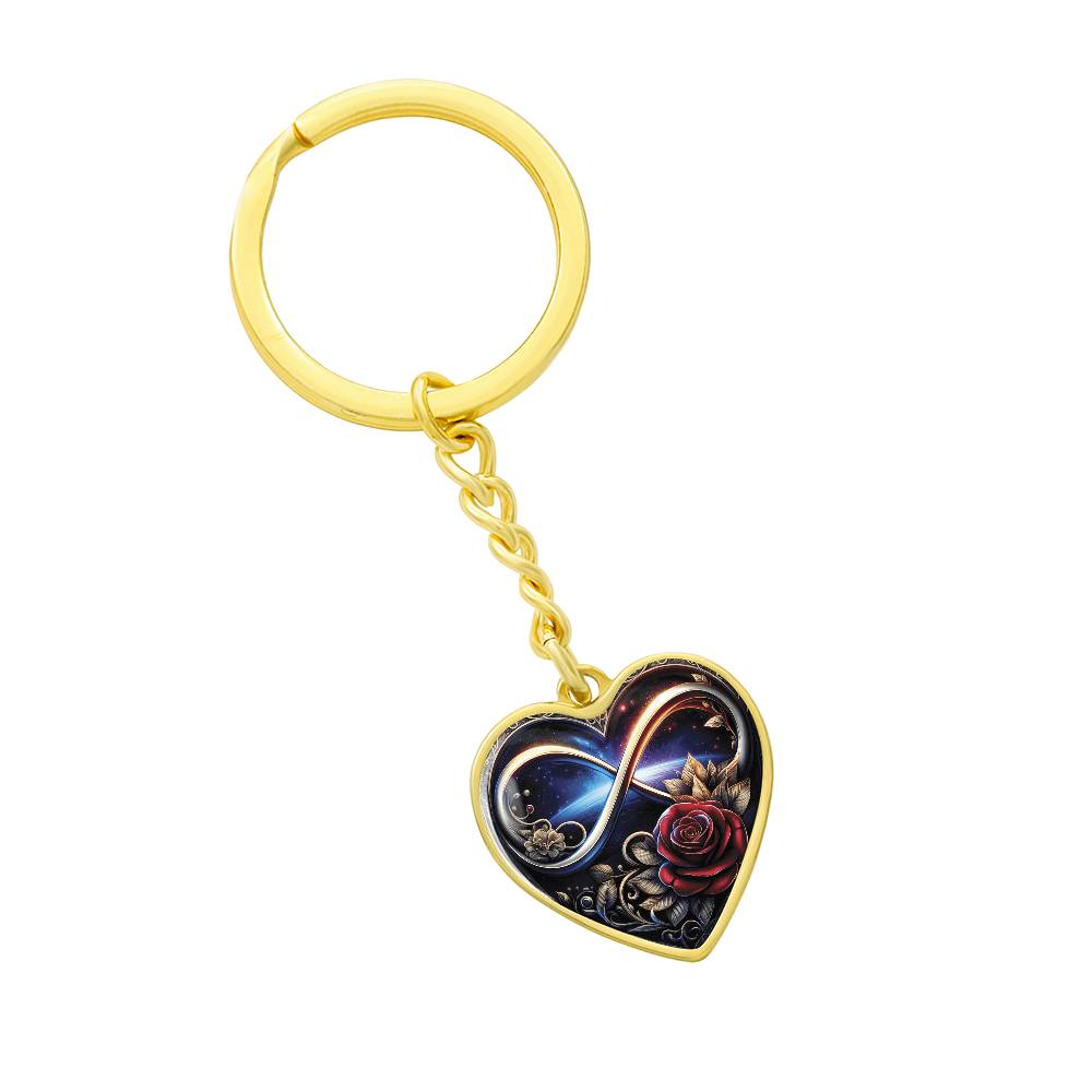 Infinity Rose Keychain