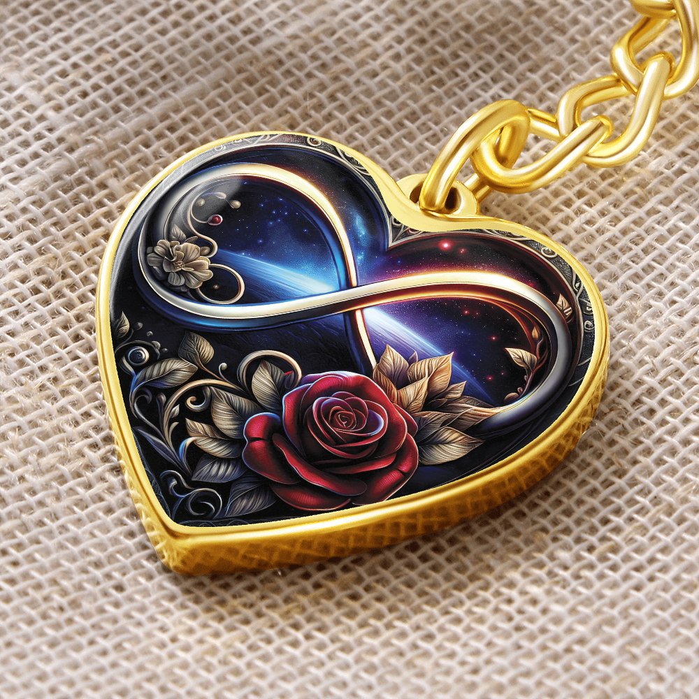 Infinity Rose Keychain