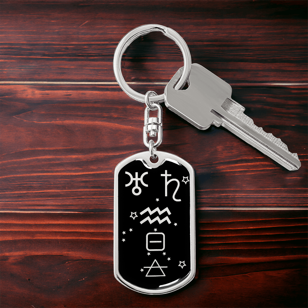 Aquarius Zodiac Keychain