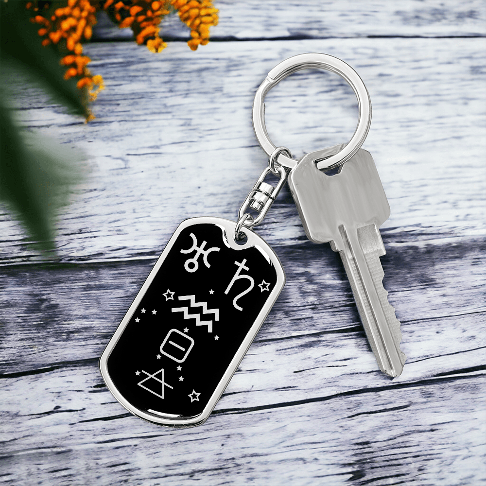 Aquarius Zodiac Keychain