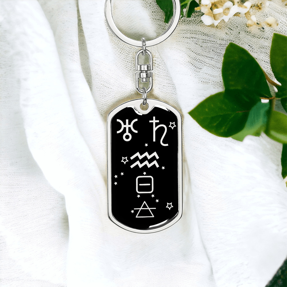 Aquarius Zodiac Keychain