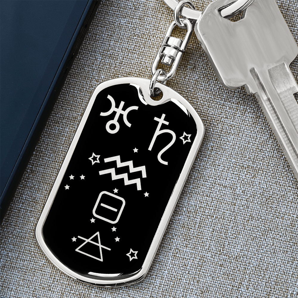 Aquarius Zodiac Keychain