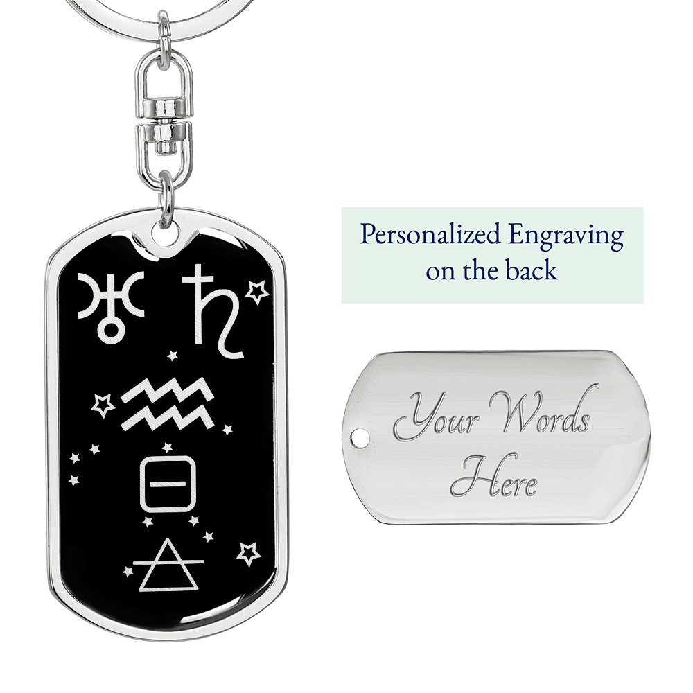 Aquarius Zodiac Keychain