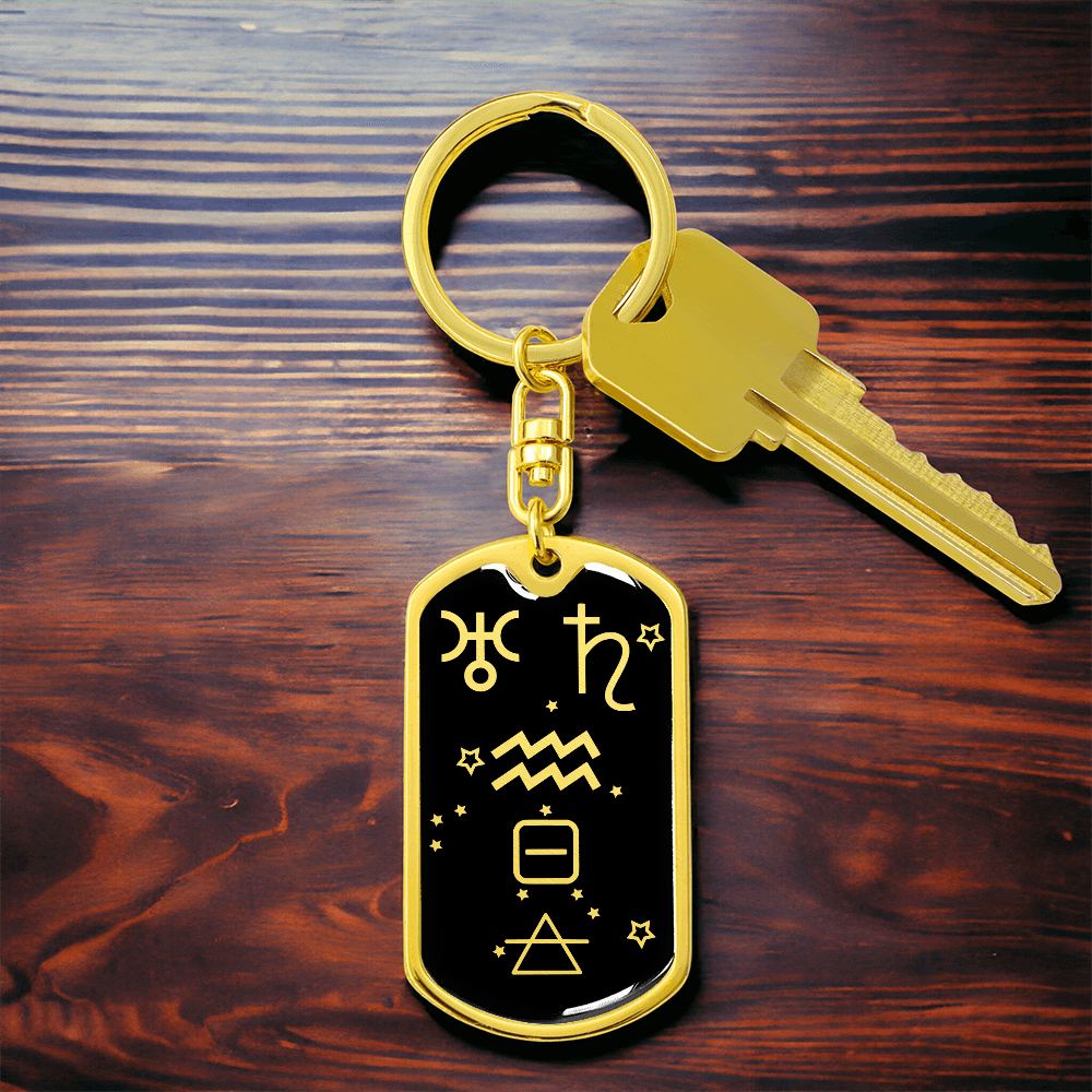 Aquarius Zodiac Keychain