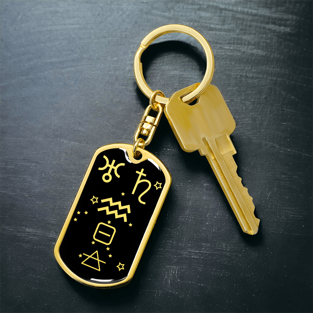 Aquarius Zodiac Keychain