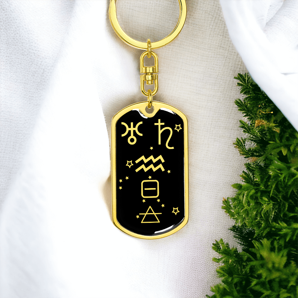 Aquarius Zodiac Keychain