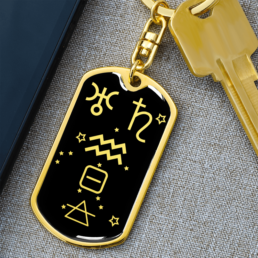 Aquarius Zodiac Keychain
