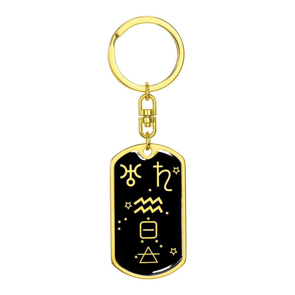 Aquarius Zodiac Keychain