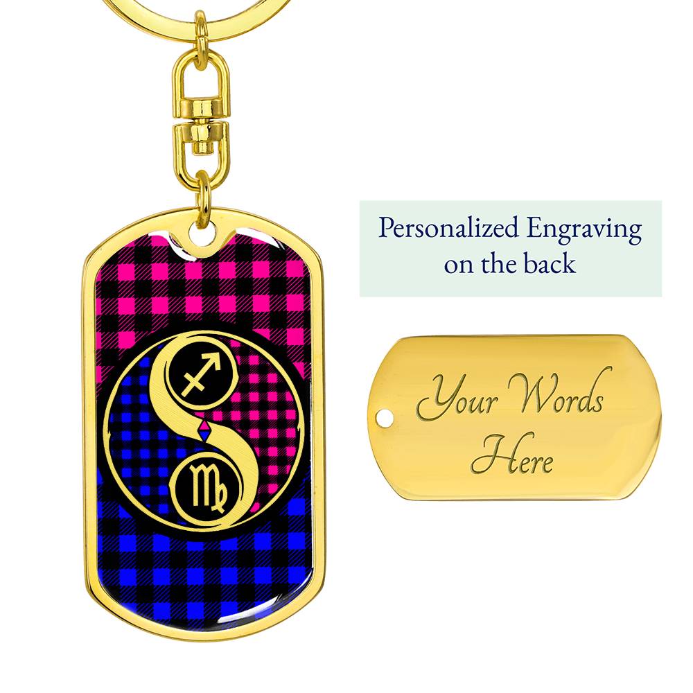 Virgo and Sagittarius Keychain
