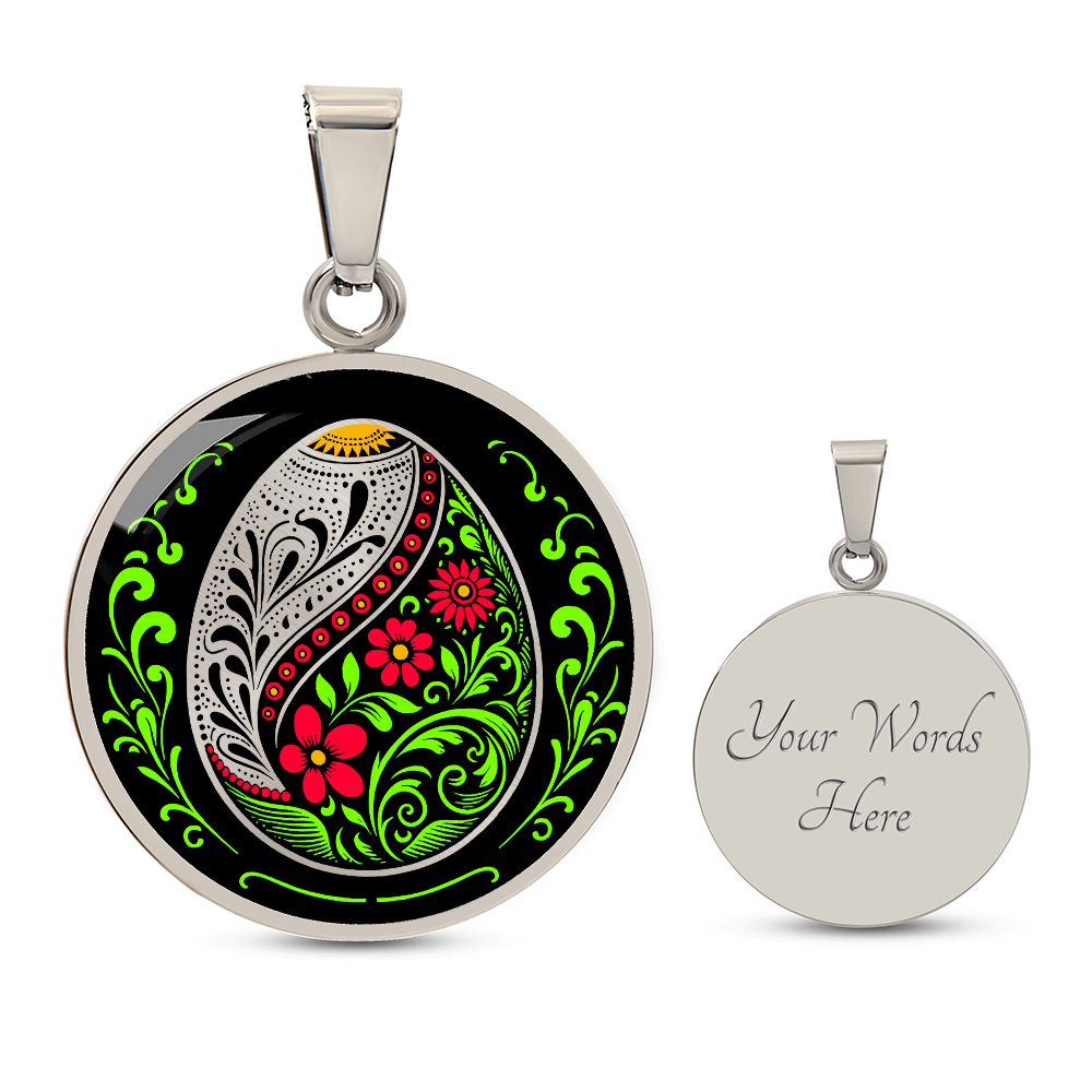 Easter Egg Necklace Red