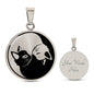 Cat Yin Yang Necklace - Silver Yin Yang Pendant Men & Women - Cat Jewelry Gold Charm - Ying Yang Cat Pendant - Cat Gift For Her or Him