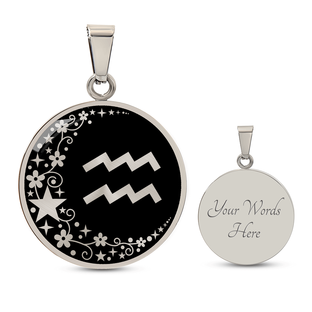 Aquarius Zodiac Pendant Necklace