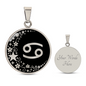 Cancer Zodiac Pendant Necklace