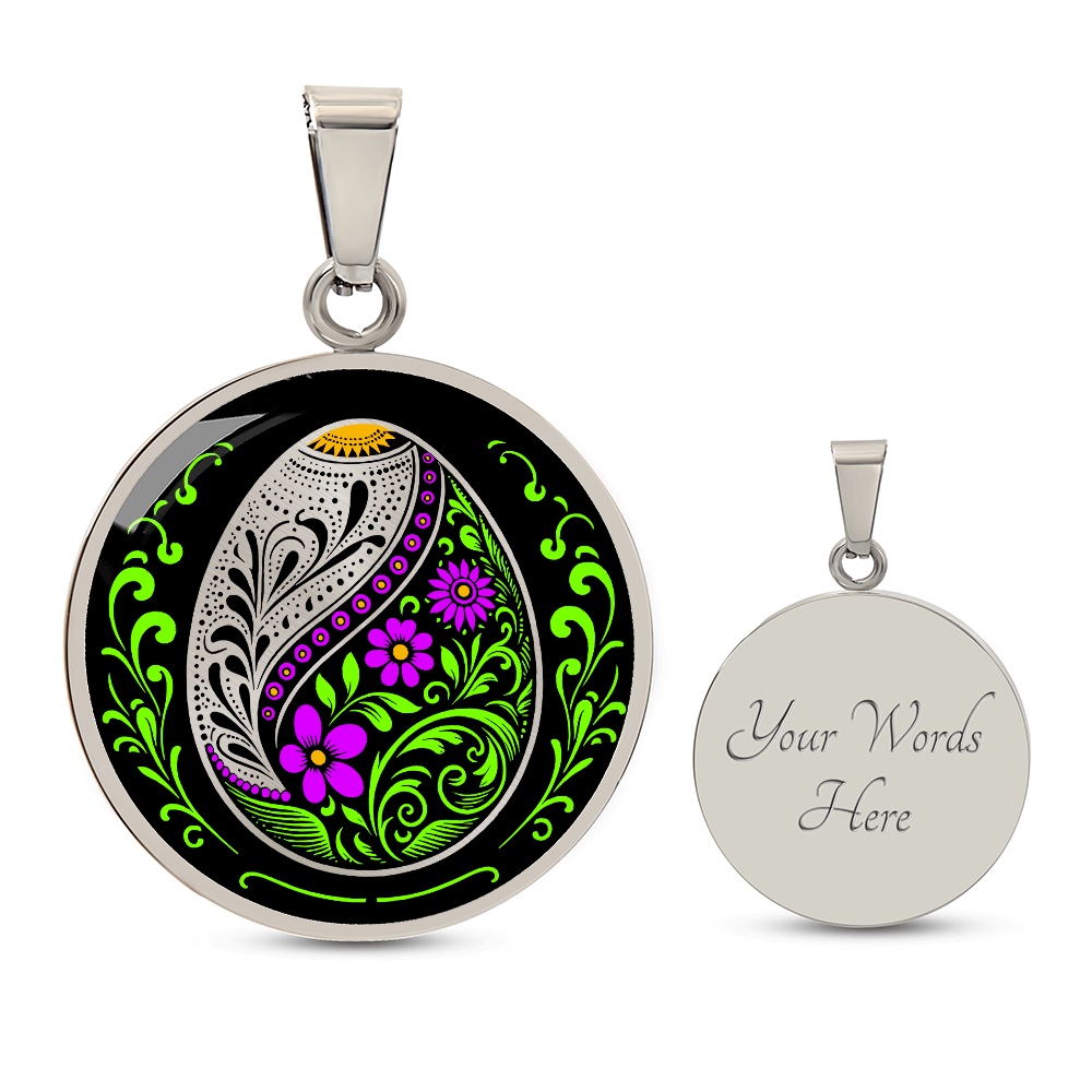 Easter Egg Necklace Purple