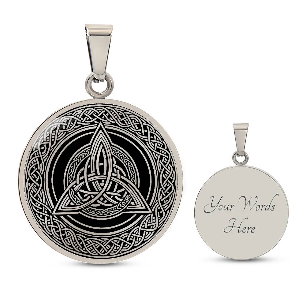Celtic Necklace, Triquetra Infinity, Celtic Knot Pendant, Irish Jewelry, Norse Jewelry