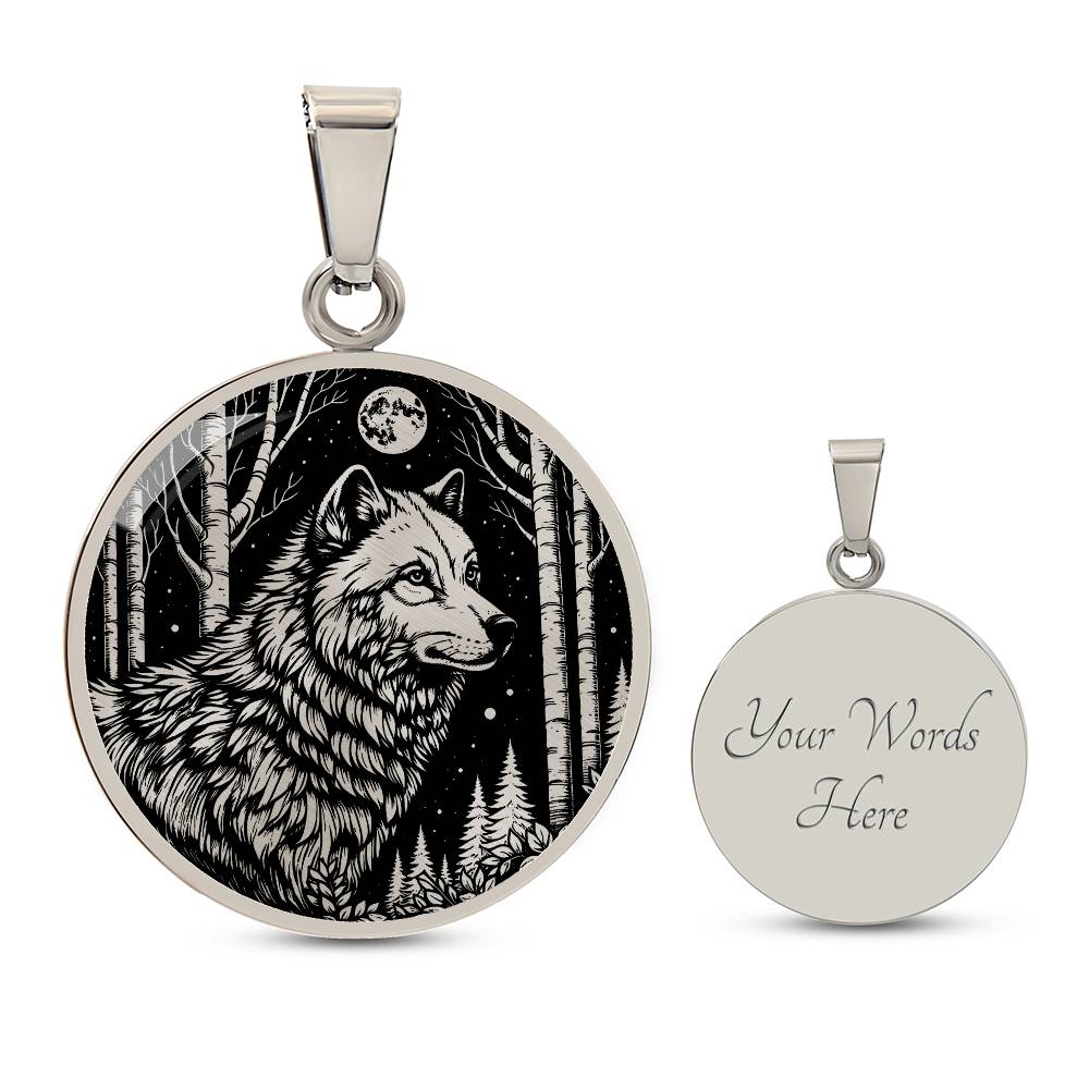 Silver Wolf Necklace - Wolf Pendant Gold - Spirit Animal Jewelry For Her or Him - Lunar New Year of the Dog Necklace - Wolf Charm Necklace