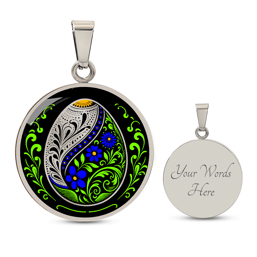 Easter Egg Necklace Blue
