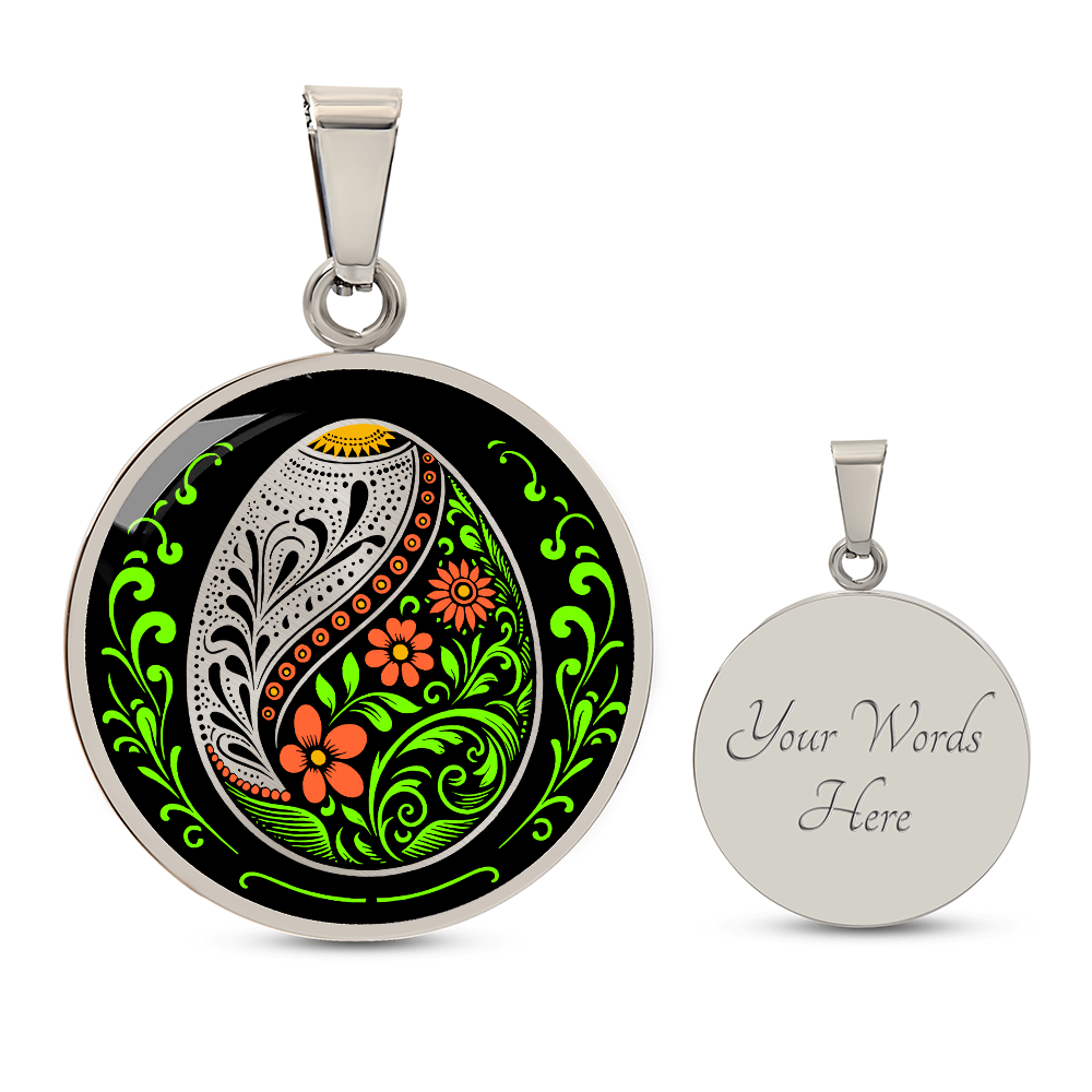 Easter Egg Necklace Orange
