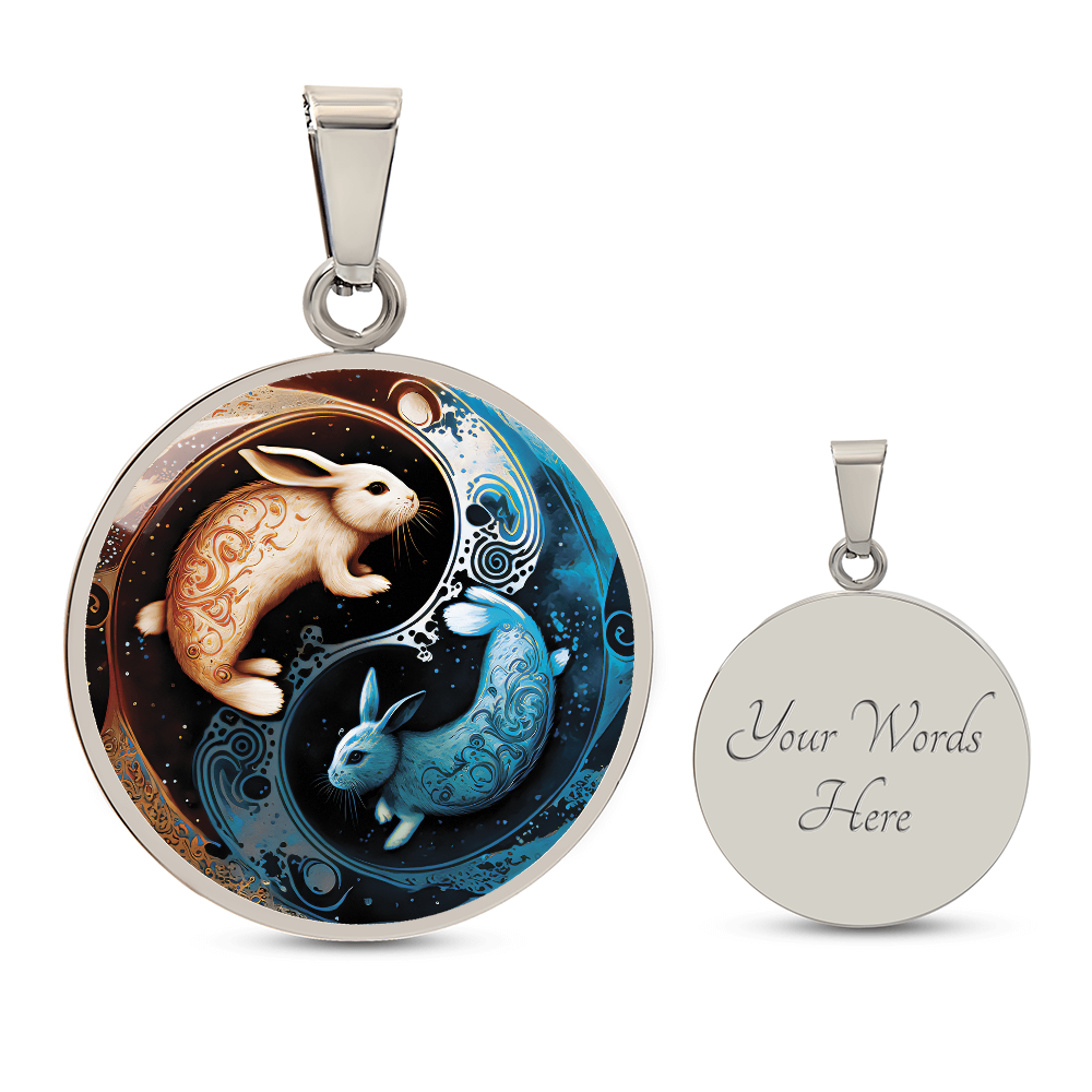 Yin Yang Rabbit Necklace