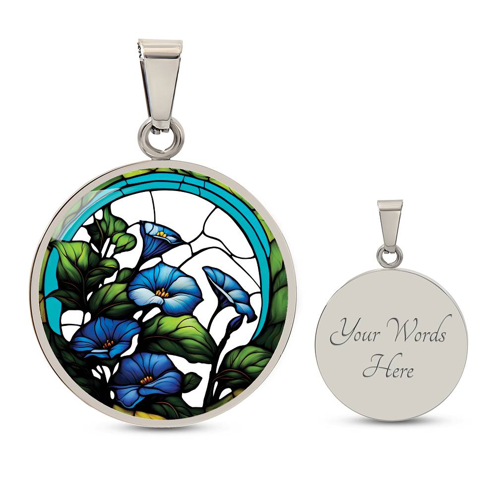 Blue Morning Glory Necklace