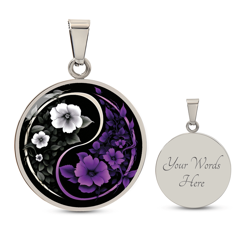 Violet Yin Yang Necklace