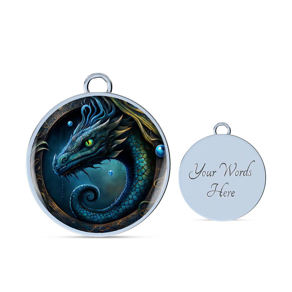 Loch Ness Monster Charm Bracelet, Nessie Fantasy Jewelry, Mythical Creature Bangle, Folklore Merch Name Bracelet, Gold Medieval Jewelry Gift