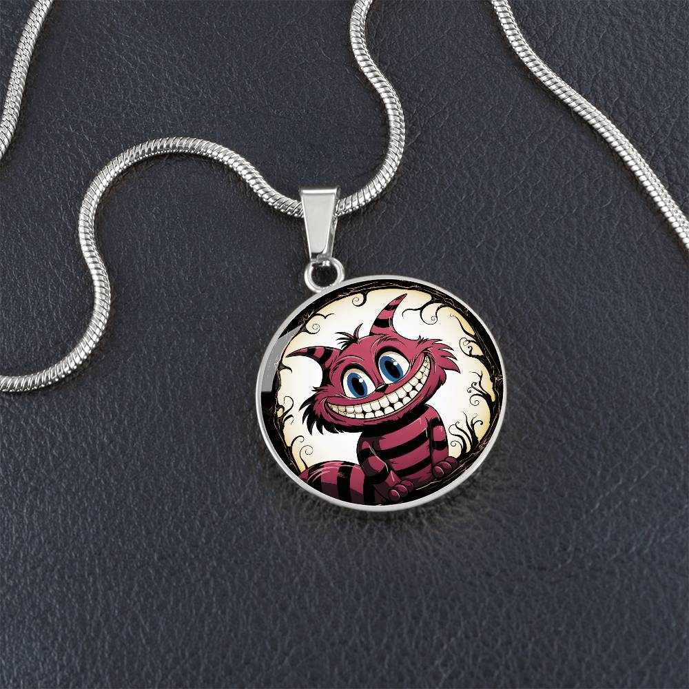Cheshire Cat Necklace For Women or Men - Personalized Cheshire Cat Pendant Necklace For Her or Him - Cheshire Cat Jewelry Gift For Halloween