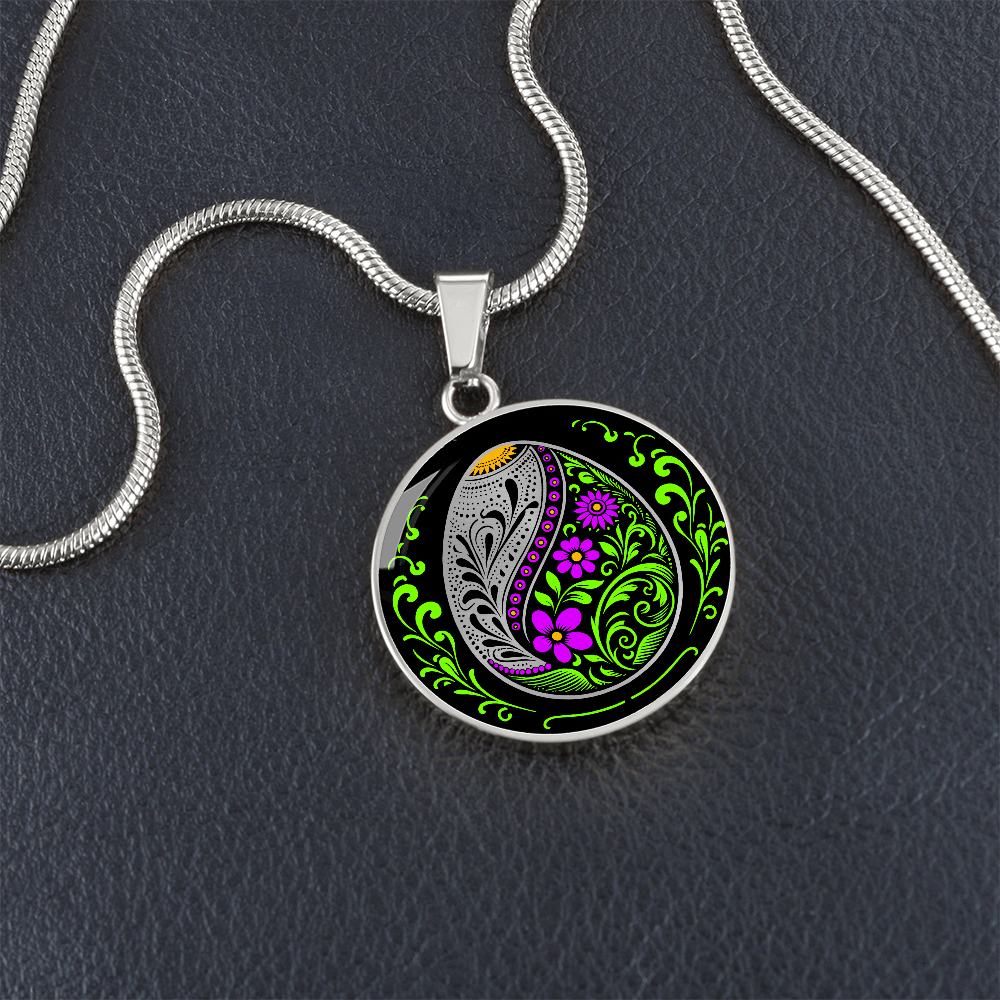 Easter Egg Necklace Purple