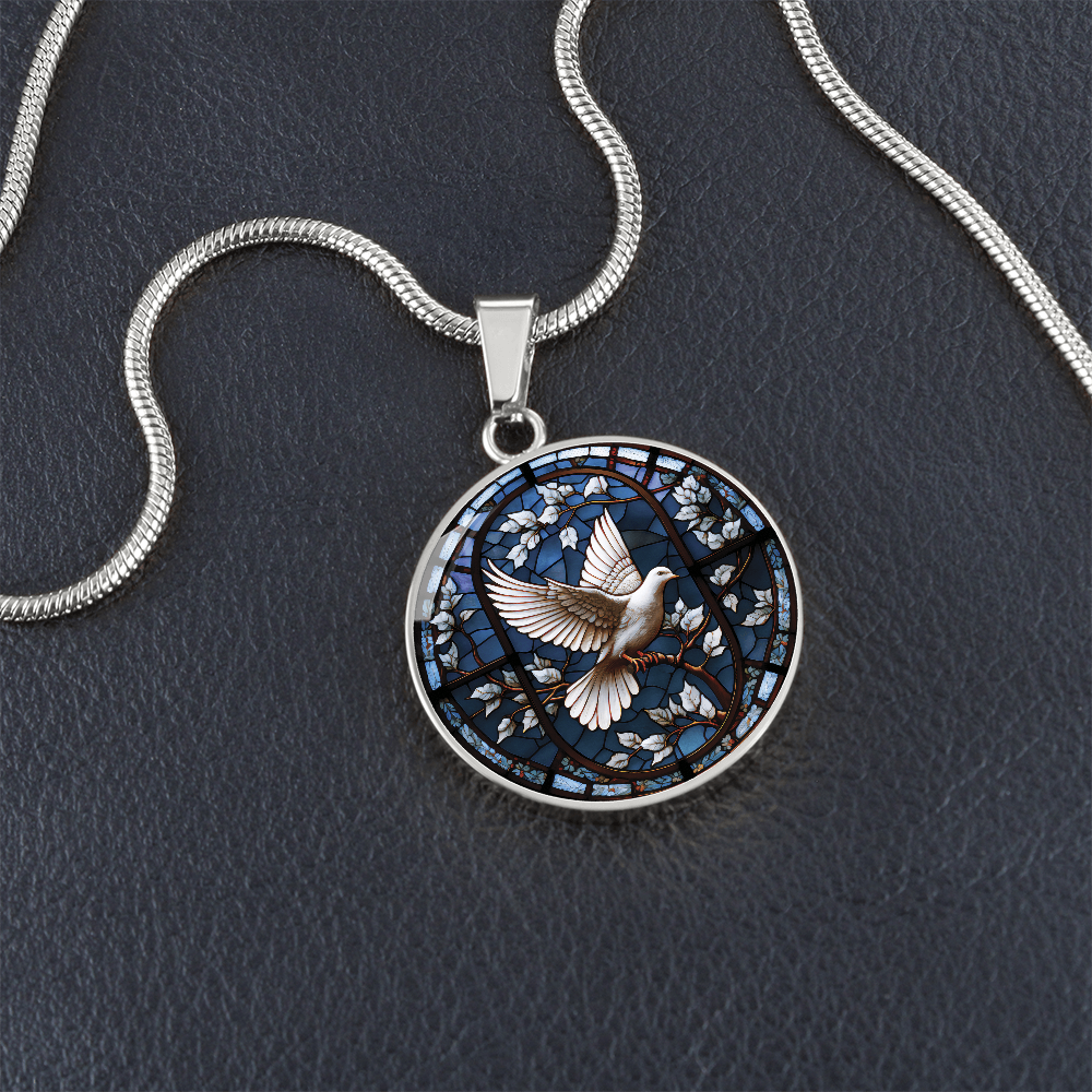 White Dove Necklace, Personalized Bird Jewelry, Engravable Animal Spirit Companion Charm Pendant, Gold Bird Lover Gift for Her or Him