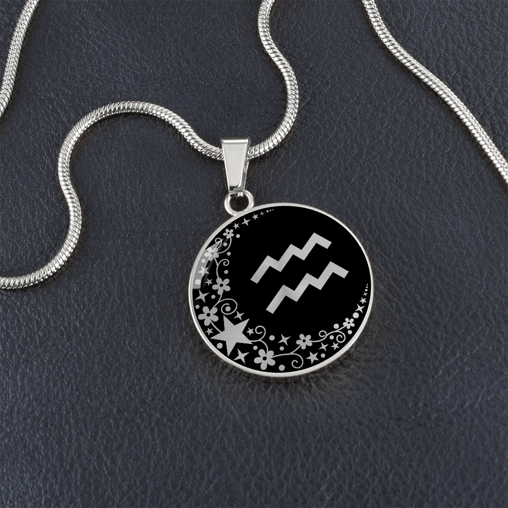 Aquarius Zodiac Pendant Necklace
