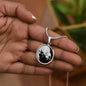 Cat Yin Yang Necklace - Silver Yin Yang Pendant Men & Women - Cat Jewelry Gold Charm - Ying Yang Cat Pendant - Cat Gift For Her or Him