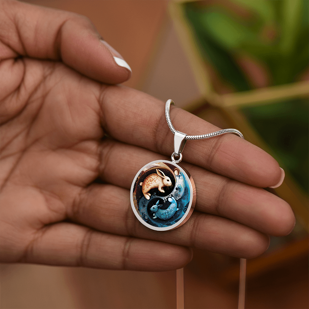 Yin Yang Rabbit Necklace
