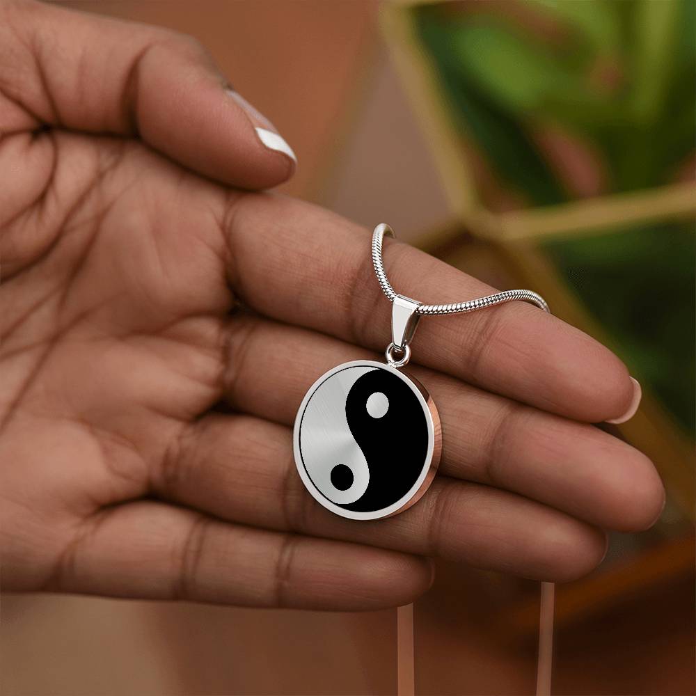 Yin Yang Necklace, Gold Yin Yang Pendant, Yin and Yang Jewelry, Spiritual Jewelry, Chinese Balance Necklace,
