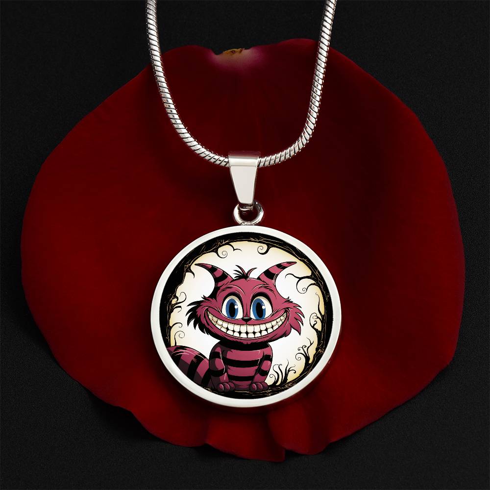 Cheshire Cat Necklace For Women or Men - Personalized Cheshire Cat Pendant Necklace For Her or Him - Cheshire Cat Jewelry Gift For Halloween