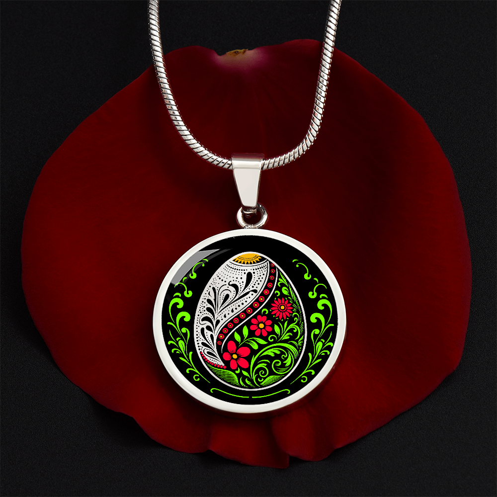 Easter Egg Necklace Red