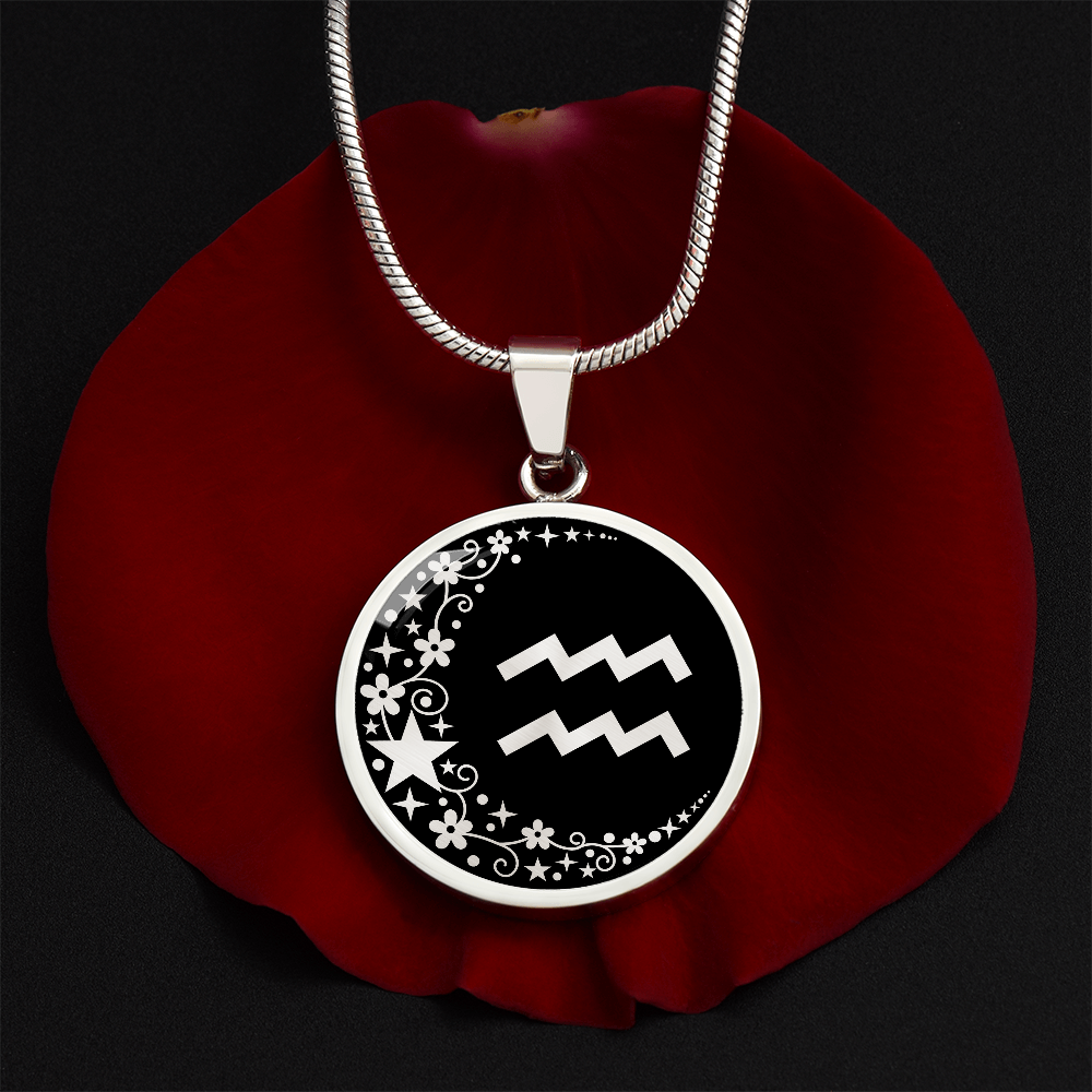 Aquarius Zodiac Pendant Necklace
