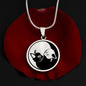 Cat Yin Yang Necklace - Silver Yin Yang Pendant Men & Women - Cat Jewelry Gold Charm - Ying Yang Cat Pendant - Cat Gift For Her or Him