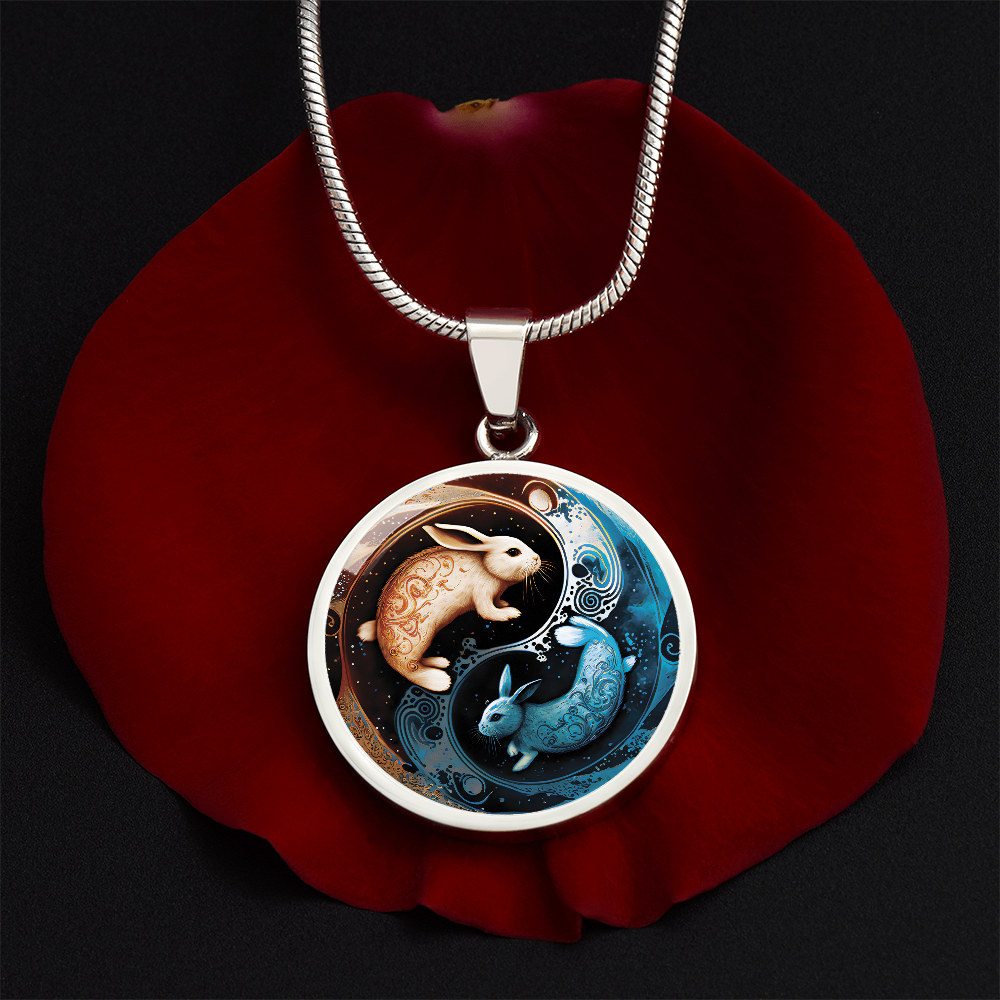 Yin Yang Rabbit Necklace
