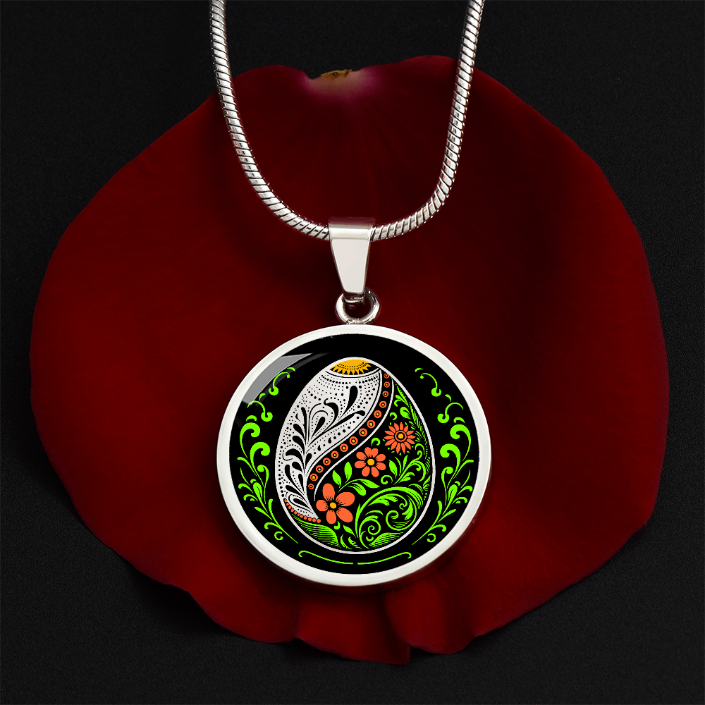 Easter Egg Necklace Orange