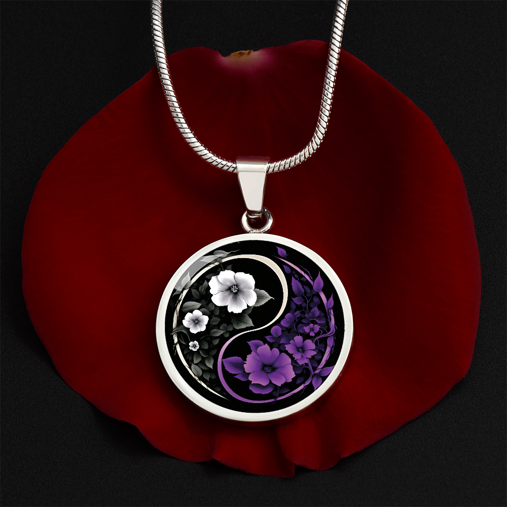 Violet Yin Yang Necklace