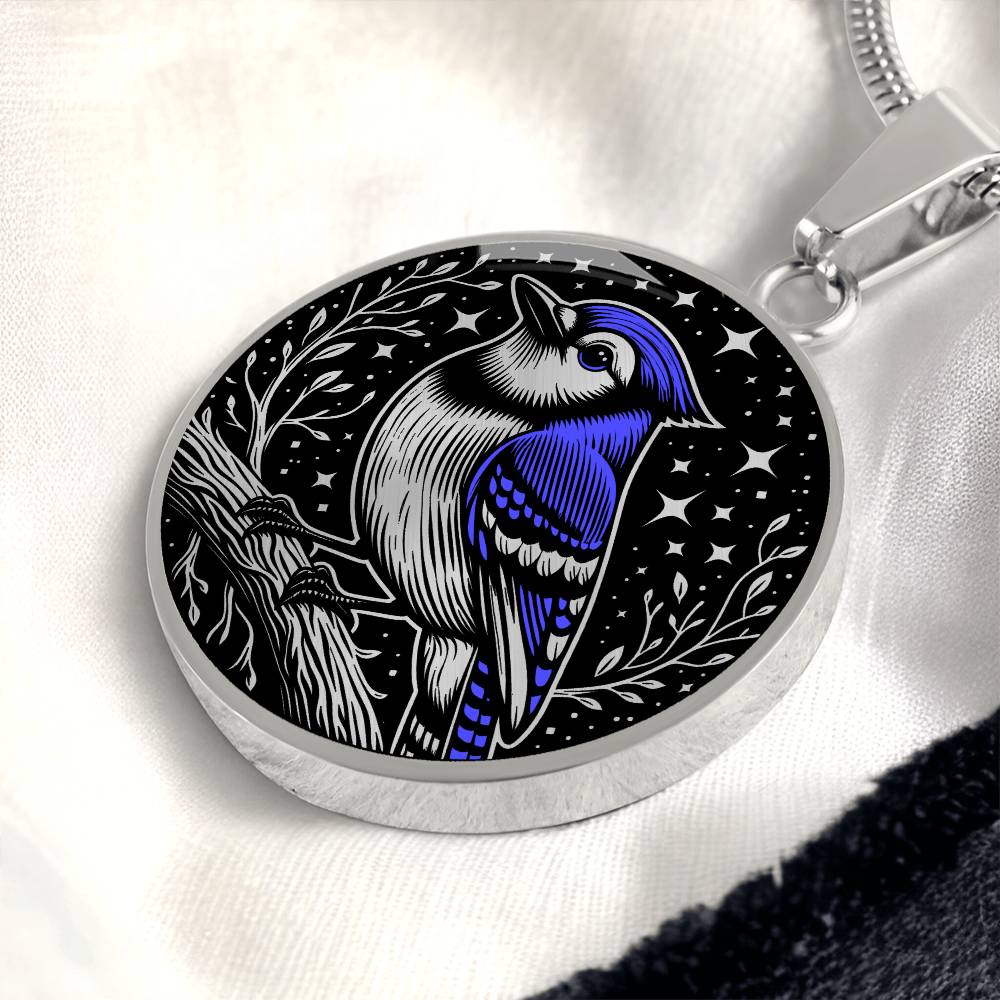 Blue Jay Necklace