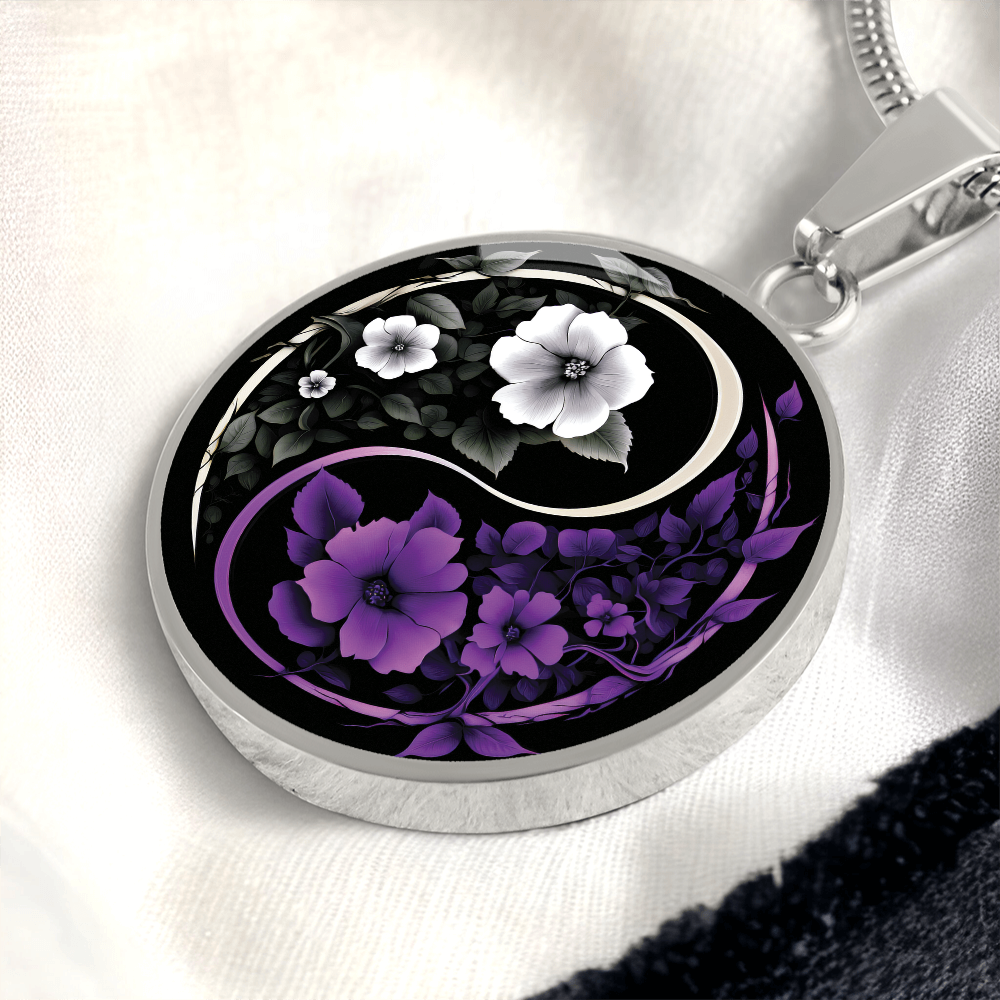 Violet Yin Yang Necklace