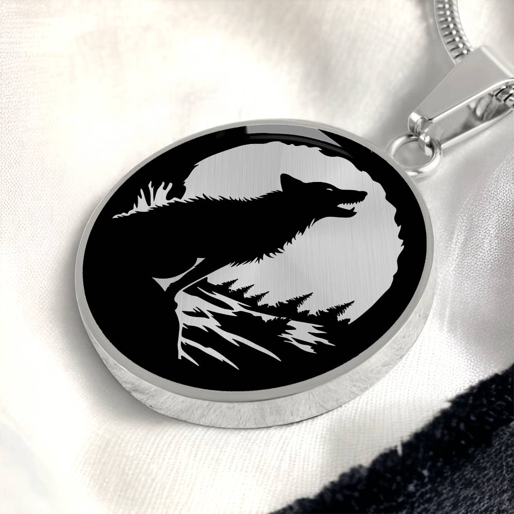 Silver Wolf Necklace