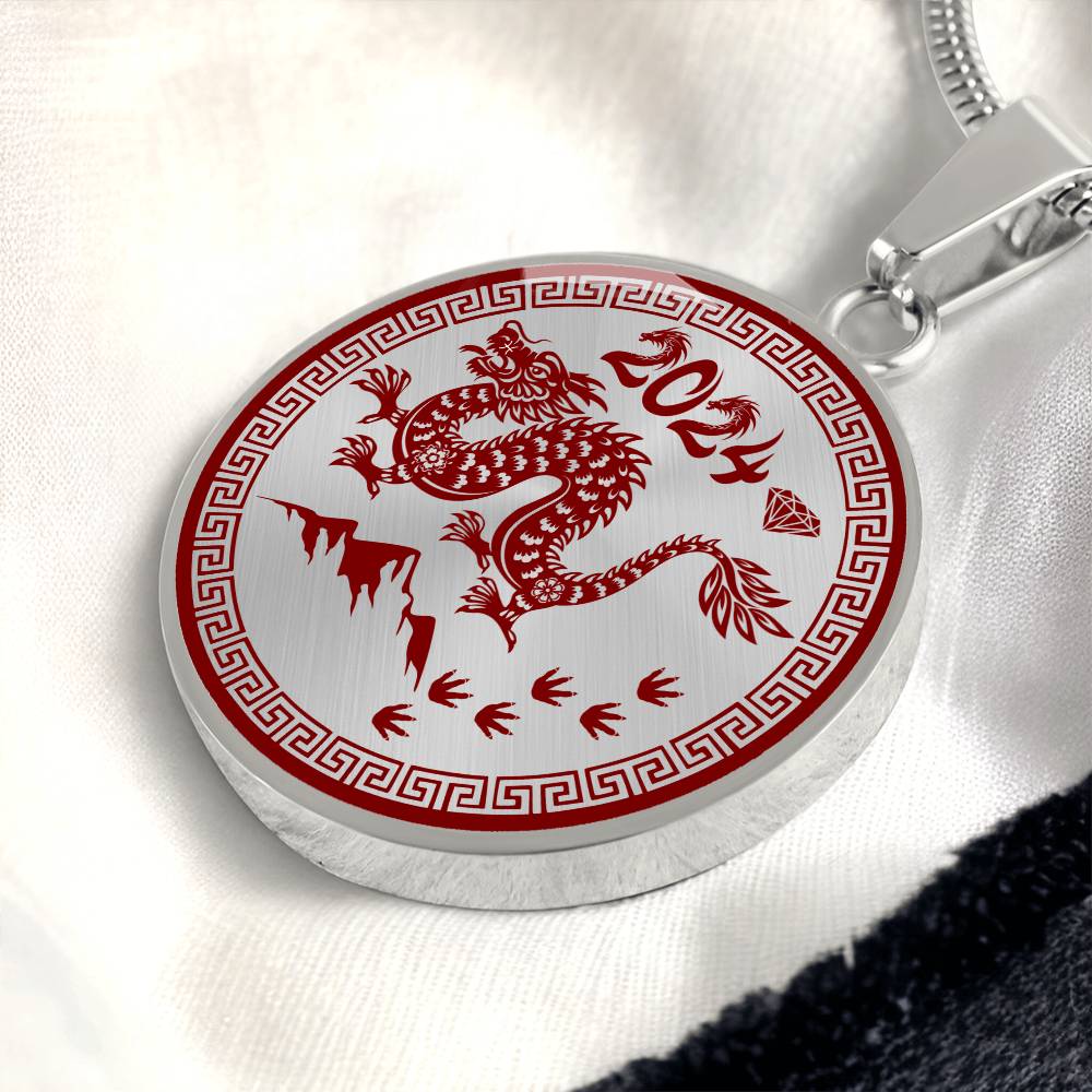 Engraved Dragon Necklace