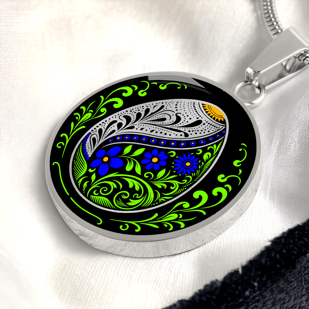 Easter Egg Necklace Blue