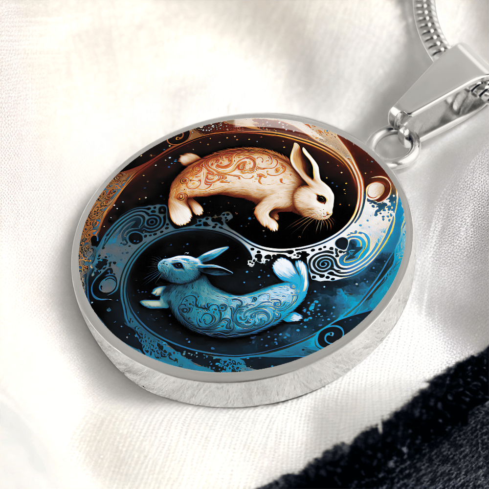 Yin Yang Rabbit Necklace