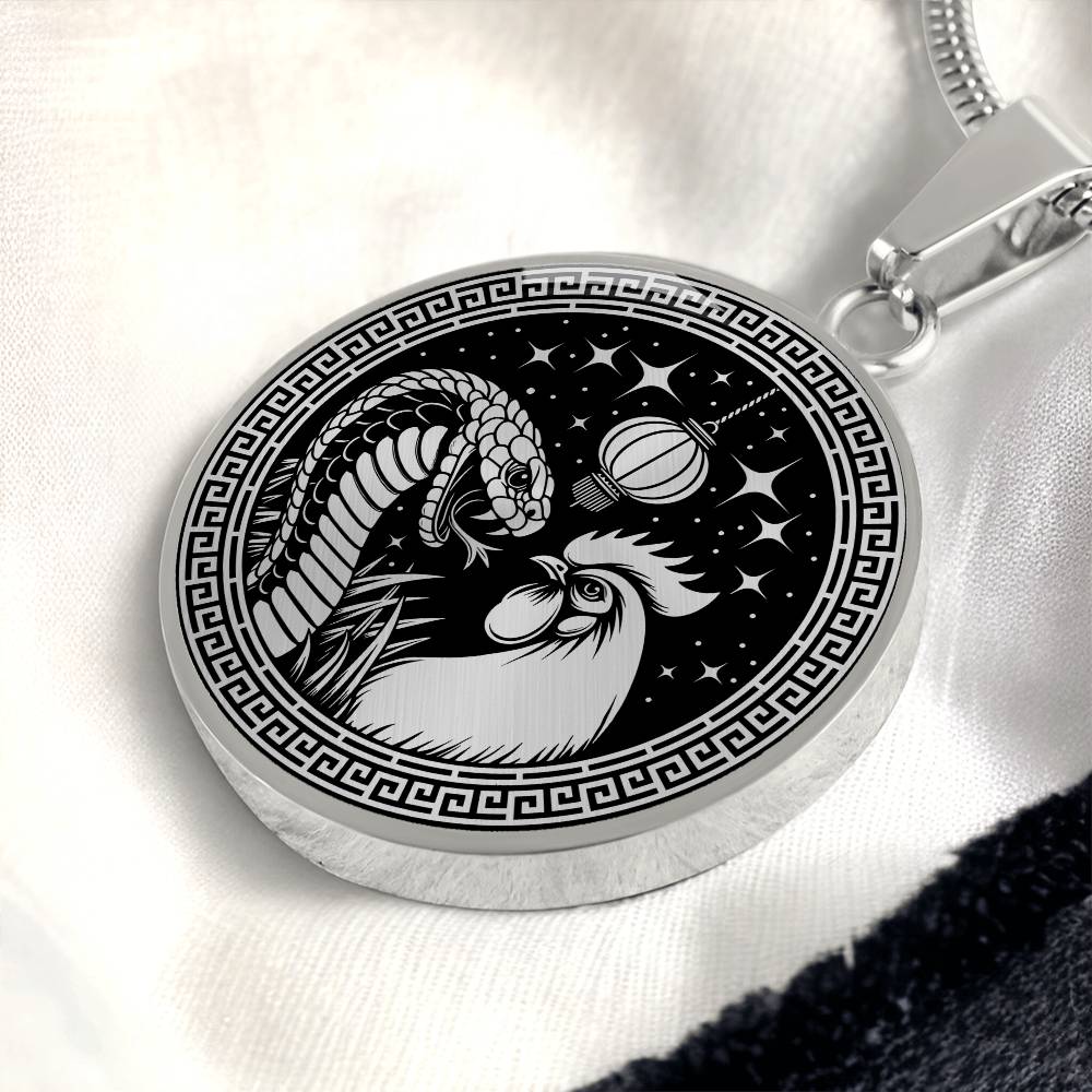 Rooster and Snake Necklace